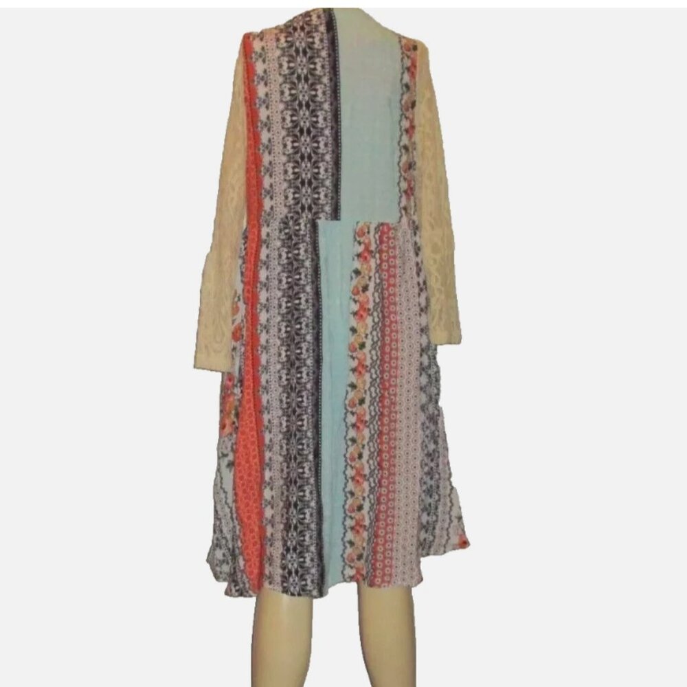 Patchwork Dress Lightweight Multicolor Off White … - image 2